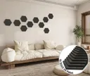 HORI WALL Akustik Hexagon Wandpaneele Black Oak 0