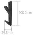 HORI Wandverkleidung Zubehör Garderobenhaken eckig 1
