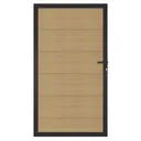 NewTechWood WPC Sichtschutzzaun Stecksystem Zauntor Castello XXL 2