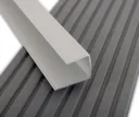 Kovalex Terrassendielen WPC Seitenabschluss Aluminium U- Profil 26 mm 0