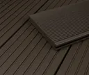 HORI Terrassendielen Komplettset WPC/BPC Vollprofil massiv dunkelgrau- braun 0