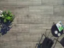 HORI Terrassenplatten Komplettset Marrone Feinsteinzeug Holzoptik 1200 x 400 x 20 mm 1