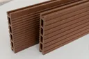Kovalex Terrassendielen Komplettset WPC Kammerprofil Exklusiv Braun mattiert 26 x 145 mm 1