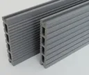 Kovalex Terrassendielen Komplettset WPC Kammerprofil Exklusiv Grau mattiert 26 x 145 mm 0