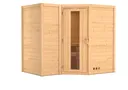 Karibu Massivholz-Sauna Sahib 2 Eckeinstieg 40 mm 1