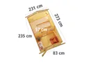 Karibu Sauna-Haus Bosse 1 mit Vorraum Türe Milchglas 38 mm 2