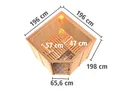 Karibu System-Sauna Liva Eckeinstieg 68 mm 5