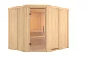 Karibu System-Sauna Komplettset Mikkel Eckeinstieg 68 mm 1