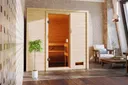 Woodfeeling Massivholz-Sauna Adelina Fronteinstieg 38 mm 0