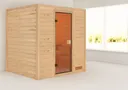 Woodfeeling Massivholz-Sauna Adelina Fronteinstieg 38 mm 1