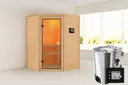 Woodfeeling Massivholz-Sauna Antonia Eckeinstieg 38 mm 5