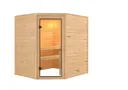 Woodfeeling Massivholz-Sauna Elea Eckeinstieg 38 mm 3