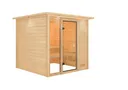 Woodfeeling Massivholz-Sauna Jutta Fronteinstieg 38 mm 2