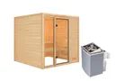 Woodfeeling Massivholz-Sauna Jutta Fronteinstieg 38 mm 2