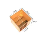 Woodfeeling Massivholz-Sauna Jutta Fronteinstieg 38 mm 1