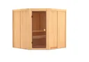 Woodfeeling Massivholz-Sauna Kotka Eckeinstieg 68 mm 3