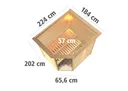 Woodfeeling Massivholz-Sauna Mia Eckeinstieg 38 mm 3