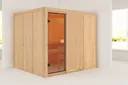 Woodfeeling Massivholz-Sauna Nybro Fronteinstieg 68 mm 0