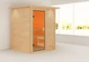 Woodfeeling Massivholz-Sauna Sandra Fronteinstieg 38 mm 1