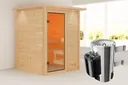 Woodfeeling Massivholz-Sauna Sandra Fronteinstieg 38 mm 0