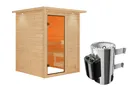 Woodfeeling Massivholz-Sauna Sandra Fronteinstieg 38 mm 2