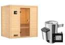 Woodfeeling Massivholz-Sauna Selena Fronteinstieg 38 mm 2