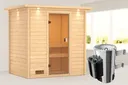 Woodfeeling Massivholz-Sauna Selena Fronteinstieg 38 mm 0