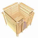 Woodfeeling Massivholz-Sauna Svea Eckeinstieg 38 mm 4
