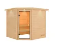 Woodfeeling Massivholz-Sauna Tilda Eckeinstieg 38 mm 3