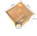 Woodfeeling Massivholz-Sauna Tilda Eckeinstieg 38 mm 2