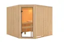 Woodfeeling Massivholz-Sauna Ystad Eckeinstieg 68 mm 3