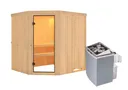Woodfeeling System-Sauna Bodo Eckeinstieg 68 mm 2