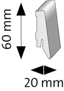 ter Hürne Sockelleiste Dekor OF 1911,1913,2056,2062,2213 Eiche weidengrau 0