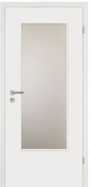 HORI Zimmertür Weißlack RAL9010 mit Lichtausschnitt Eckkante Komplettset 0