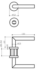 HORI Zimmertür Weißlack RAL9010 mit Lichtausschnitt Eckkante Komplettset 12