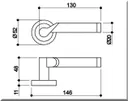 HORI Türgriff verchromt/Edelstahl matt Design 1