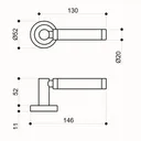 HORI Türgriff verchromt/Edelstahl matt Premium 1