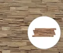 INDO Echtholz Wandverkleidung 3D Holzverblender Axewood Nature 0