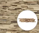 INDO Echtholz Wandverkleidung 3D Holzverblender Beachwood Natur 0