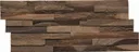 INDO Echtholz Wandverkleidung 3D Holzverblender Teak Elegance Charred 3