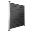 HORI Design WPC Sichtschutzzaun Stecksystem Zaunelement ohne Pfosten 1