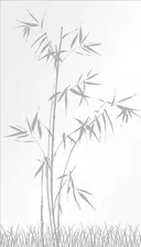 HORI Glaszaun Glassichtschutz Schrägelement Motiv Bambus kombiniert mit Gras 0