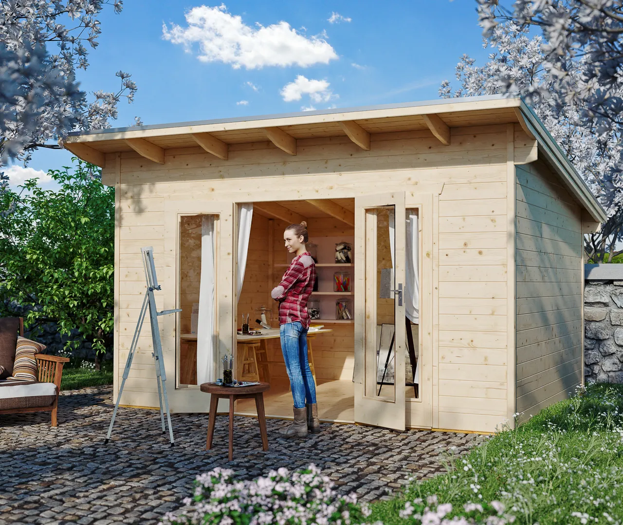 SKAN HOLZ Gartenhaus Ostende