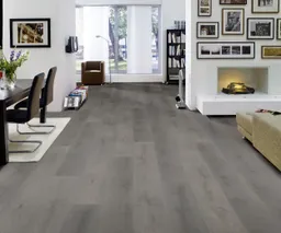 HORI Klick-Hartvinylboden Anti-Kratz Rigid SPC Schwarzeiche gekälkt XXL Landhausdiele 0