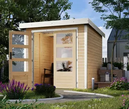Karibu Holz-Metallgartenhaus Hybridhaus Jupiter 0