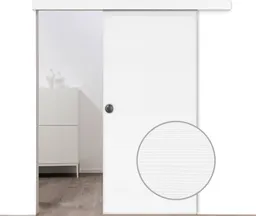 HORI Schiebetür CPL Eiche weiß strukturiert quer Röhrenspan Designkante 0
