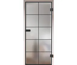 HORI Glastür Loft Premium Castello satiniert ESG 8 mm 0