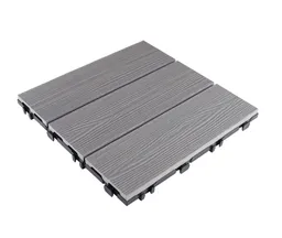 HORI WPC Klickfliese grau Brush 3 Dielenoptik 30 x 30 0