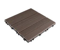 HORI WPC Klickfliese braun Brush 3 Dielenoptik 30 x 30 0