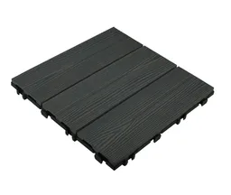 HORI WPC Klickfliese schwarz Brush 3 Dielenoptik 30 x 30 0